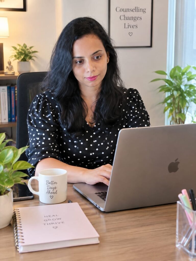 Psychologist Neha Singh in Office